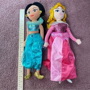 TY Inc. Sparkle Disney Princess Jasmine & Aurora Doll bundle
